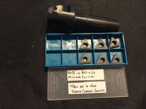 3/4&#034; x 3/4&#034; 6-945-620 Milling Cutter with 6 TNMG Carbide Inserts