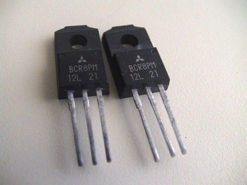 SET OF 2 MITSUBISHI BCR8PM-12L Encapsulation:TO-220 Triac 8 Amperes/400-600 V