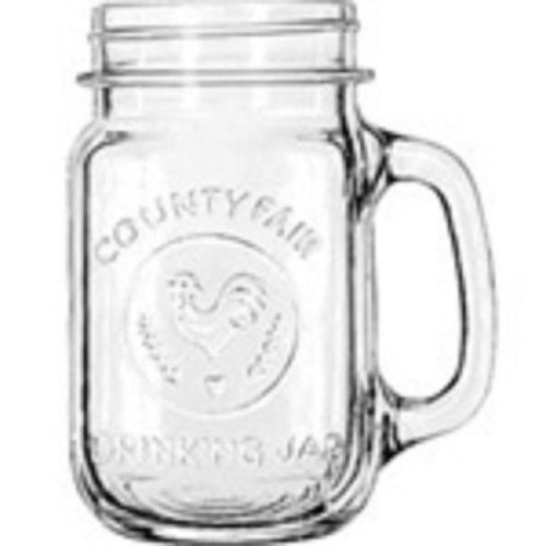 8 Libbey Country Fair Drinking Mason Jars 16 ounce