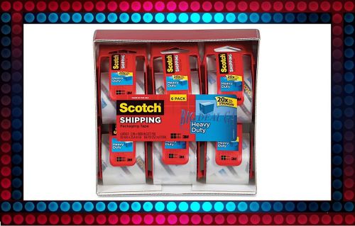 Scotch 3850 Heavy Duty  Packaging Tape In Sure Start Dispenser (6pk) New!!