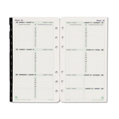 Dated Two-Page-per-Week Organizer Refill, January-December, 3-3/4 x 6-3/4, 2015