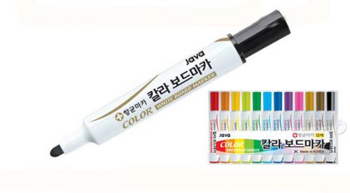 12pc White board Marker Set vivid color Pen Office School writing Made In KOREA