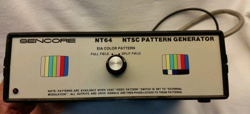 SENCORE NT64 PATTERN GENERATOR works with a VC63 VCR TEST ACCESORY