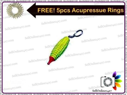 New acu. palm hand massager keychain plastic karela jimmy with 5 free acu rings for sale