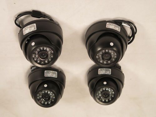 4  Wide Angle Surveillance Security Camera LED IR Color CCD Indoor Dome CCTV