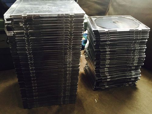 90 New CD / DVD Standard Jewel Case with Black Tray, Single, holds 1 disc