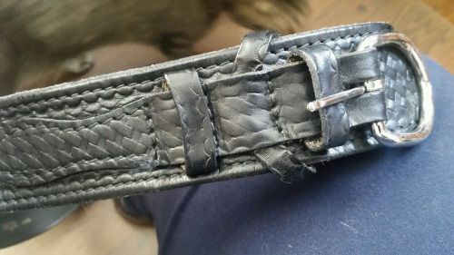 Boston leather sz.48 duty belt basketweave ranger style