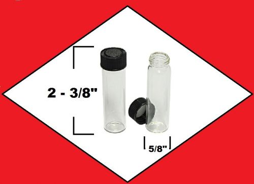 20 pk Mini Glass Bottle /Vial  (2-3/8”, Outer Diameter: 5/8”), Capacity 7 ml