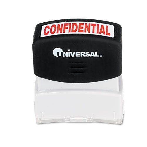 Universal Pre-Inked/Re-Inkable Message Stamp, CONFIDENTIAL - Red - 10046