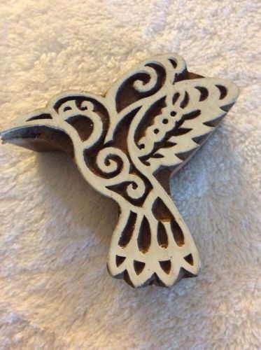 Wooden Indian Textile Printing Blocks Hummingbird