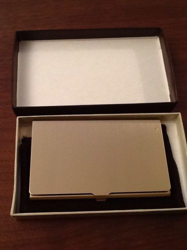Vintage GE (General Electric) Brass Business Card Case - New in Original Box