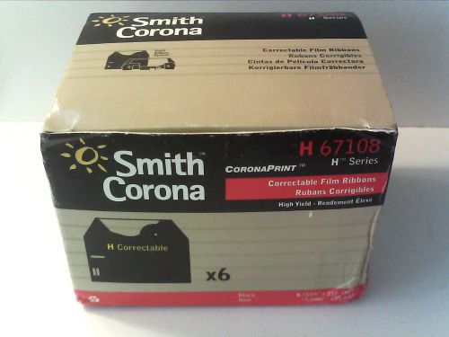 6 PACK SMITH CORONA CORRECTABLE FILM RIBBONS --  H 67108