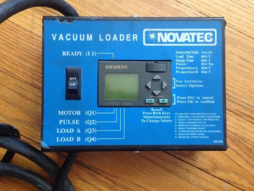 2006 Novatec VL-3 Vacuum Loader Control Injection Molding