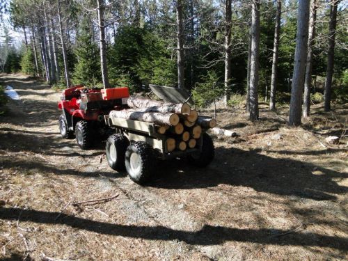 Atv lumber, firewood, gravel, log portable trailer for sale