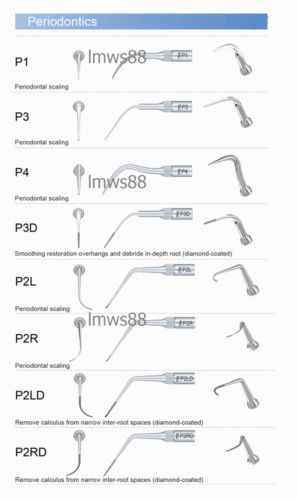 50* Ultrasonic Scaler Periodontics Tip Diamond P2RD Fit Woodpecker EMS Original