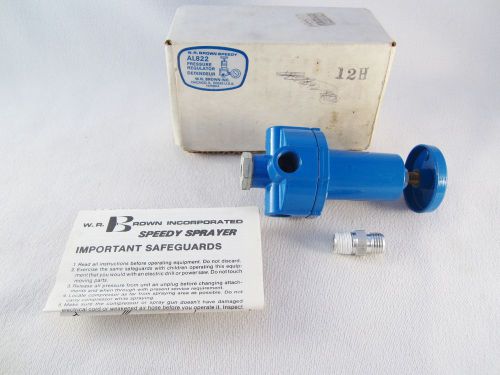 W.R. Brown Speedy Pressure Regulator Model AL822 - New in Box