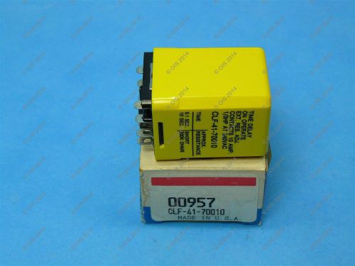Potter &amp; brumfield clf-41-70010 time delay relay 10 pin 10a 240v 0.1-10 secs nib for sale