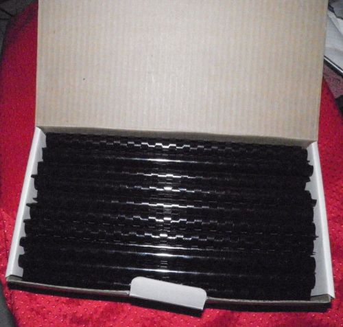 One Box Of New Plastic Spiral Coil Comb 12 mm Black 1/2&#034; (100 count) Binding