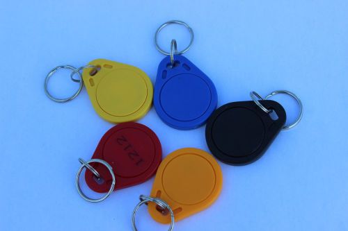 Rfid 125khz key proximity token tag keyfobs id tk4100 pcs 25pcs tags ring for sale