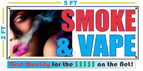 SMOKE &amp; VAPE SEXY Full Color Banner Sign Smoke CSTORE Electronic Cigarette E-CIG