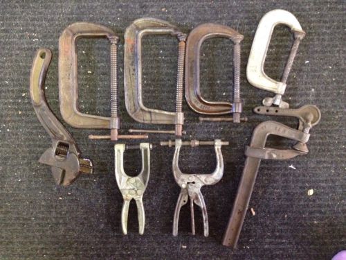 Brinks &amp; Cotton C-Clamps/Pipe Wrench - MIXED LOT