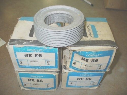 Electrical fitting. reducer bushing. 2&#034;to3&#034; crouse-hinds re 86.lot of 9 bushings for sale