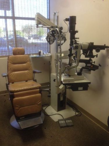 Reliance Chair and Stand w/ phoroptor and Topcon SL 3D slit lamp