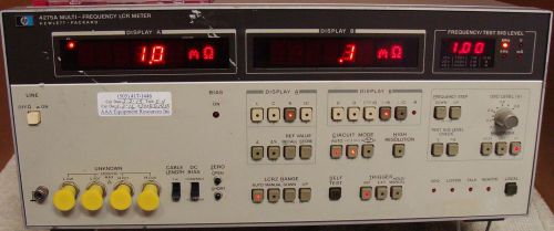 HP - AGILENT 4275A MULTI-FREQUENCY LCR METER W/ OPT 001 &amp; MANUAL! CALIBRATED !