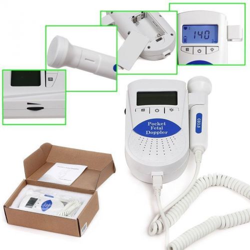 Contec lcd handheld baby heart monitor sonoline b, 3mhz probe, free gel for sale