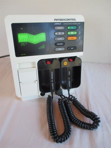 Physio control lifepak 9 cardiac monitor w/ apex sternum hard paddles for sale
