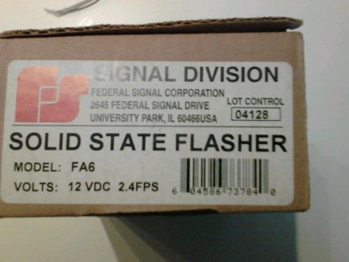 NEW Federal Sign and Signal  taillight  FA6 Solid State Flasher 12 Volt