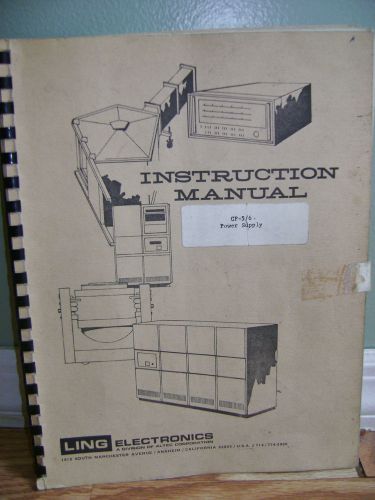LING ELECTRONICS CP-5/6 POWER SUPPLY INSTRUCTION MANUAL