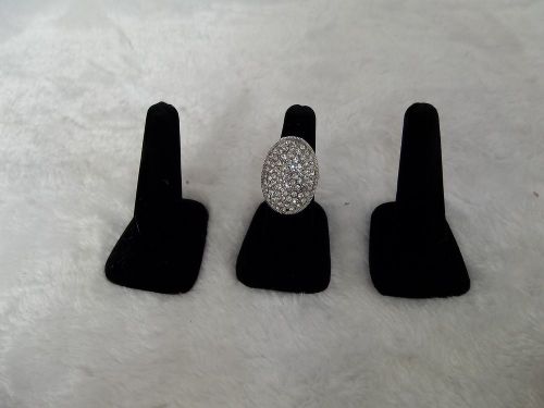 10PCS TC-17110301 Jewelry Display Stand Black Velvet Single Ring Finger Holder