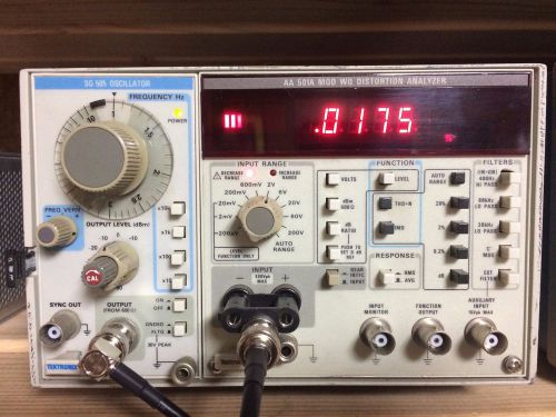 Tektronix AA501A Audio Analyzer &amp; SG505 Oscillator TM503 Serviced and Calibrated