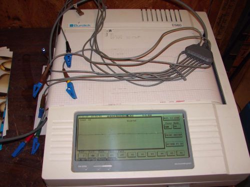 Burdick E560 Electrocardiograph EKG ECG Medical Printer LED screen