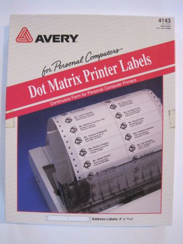 AVERY DOT MATRIX PRINTER ADDRESS LABELS 4 x 15/16