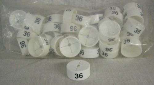 Store Display Fixtures 35 NEW WHITE SIZE MARKERS FOR HANGERS Size 36