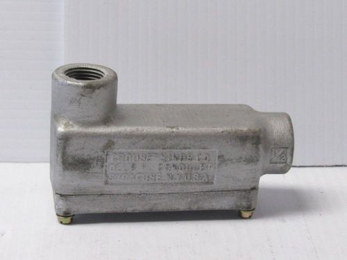 Crouse-hinds steel condulet conduit body fitting oelb-1 oelb1 1/2&#034;npt w/ cover for sale