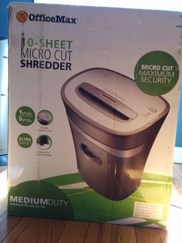 OfficeMax 10 sheet micro cut Shredder 0M02750