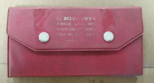 Used mitutoyo #186-901 25-piece (1/64&#034; to 1/2&#034;) radius gage set (jt) for sale