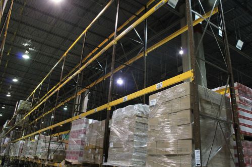Pallet rack structural beams- 96&#034; x 4&#034; yellow - frazier punched for sale
