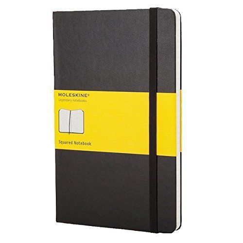 Moleskine Classic Notebook, Large, Squared, Black, Hard Cover (5 x 8.25) (Classi
