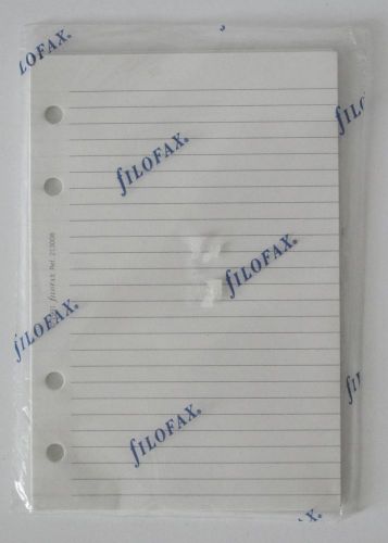 Filofax White Ruled Pocket Planner Refill Pages 4 Ring 3 1/4 x 4 3/4