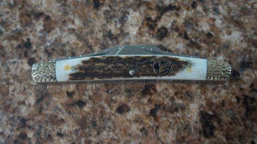 NEW WHITETAIL CUTLERY POCKET KNIFE - BONE STAG FROST