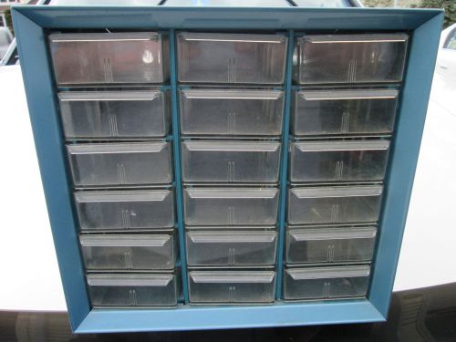 vintage STEEL AKRO MILLS 18 drawer storage organizer 1970s cabinet nut screw BIN-
							
							show original title