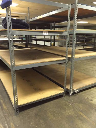 Rivetier Bulk Storage Warehouse Office Shelving Lots 96&#034;x48&#034;x72&#034; Steel Wood
