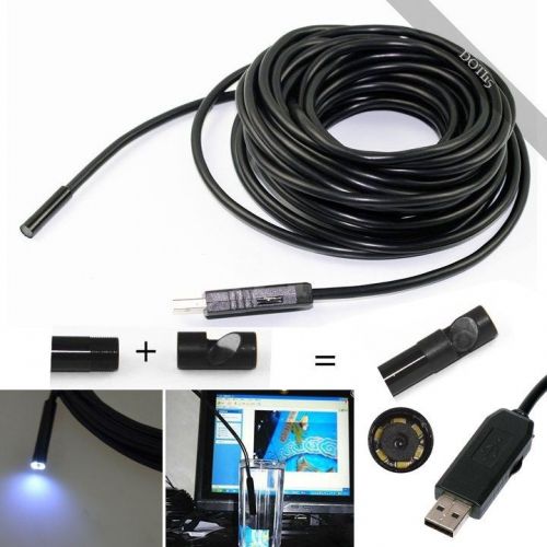 7mm Lens USB Endoscope 6 LED IP67 Waterproof Camera Endoscope 5M,Mini