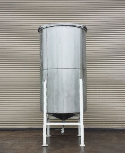 1,000 Gallon SS Tank with Cone Bottom, Open Top, Process Tanks