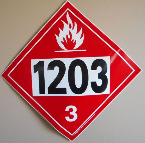 D.O.T. FLAMMABLE / GASOLINE WARNING Vinyl Placard.  4 for $6.00 + S&amp;H.