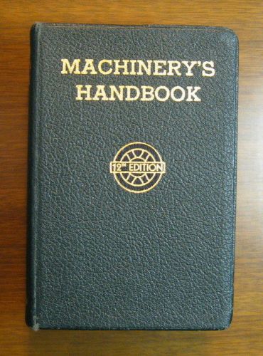 1944 Machinery&#039;s Handbook for Machine Shop Drafting by Oberg and Jones 12th Ed
